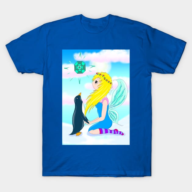 Fairy and penguin friend T-Shirt by MelanieJeyakkumar